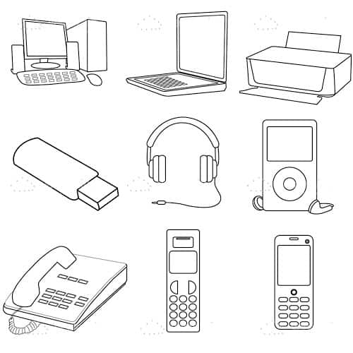 Outlined Communications Icons